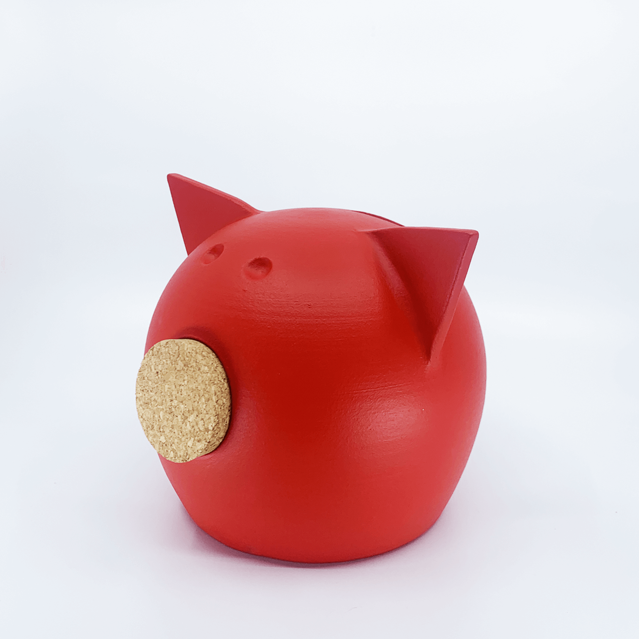 Personalised Handmade Ceramic Blackboard Piggy Bank Red Medium
