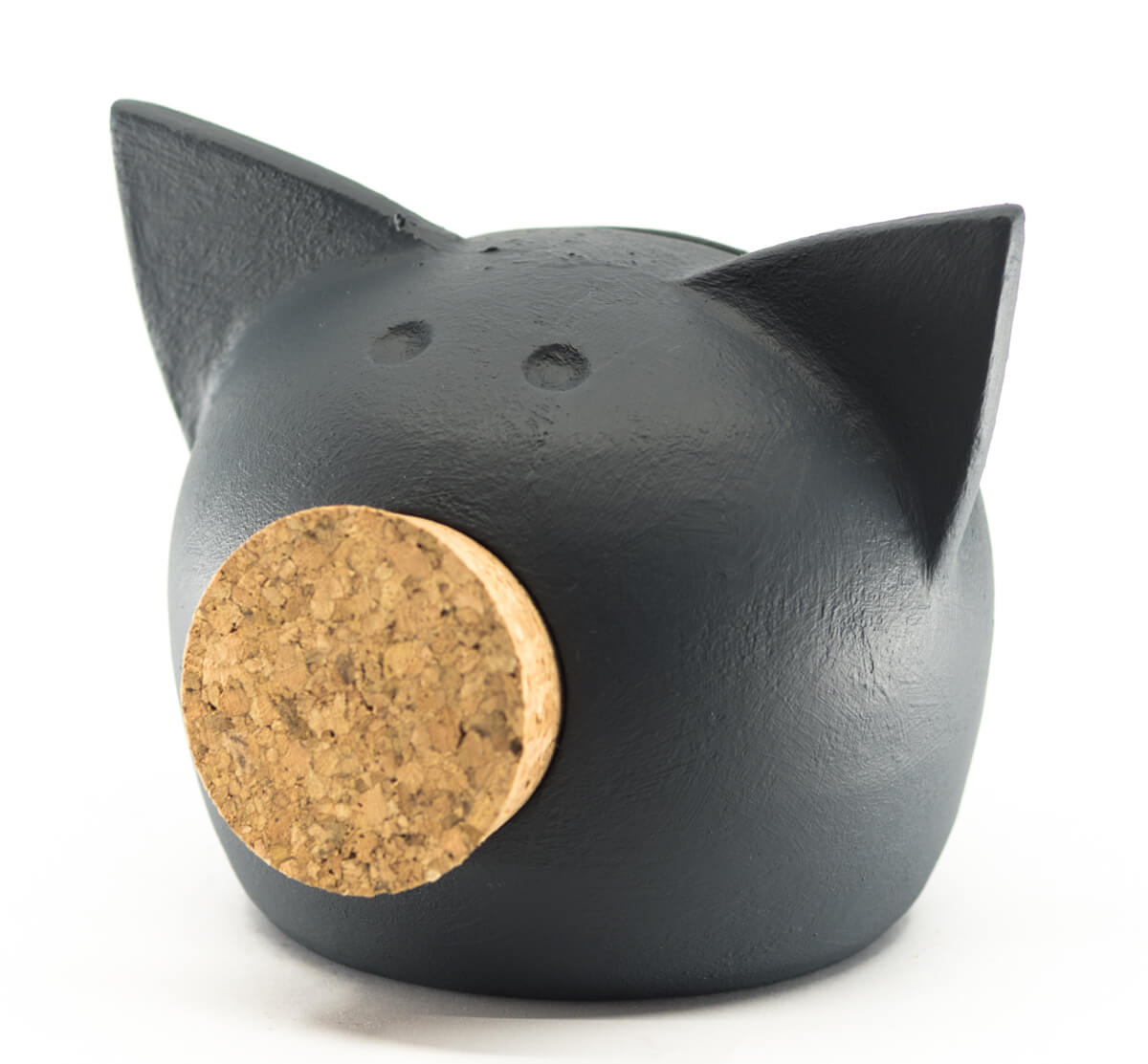Personalised Handmade Ceramic Blackboard Piggy Bank Grey Small