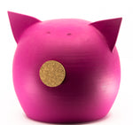 Personalised Handmade Ceramic Blackboard Piggy Bank Pink Large