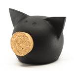 Personalised Handmade Ceramic Blackboard Piggy Bank Black Small