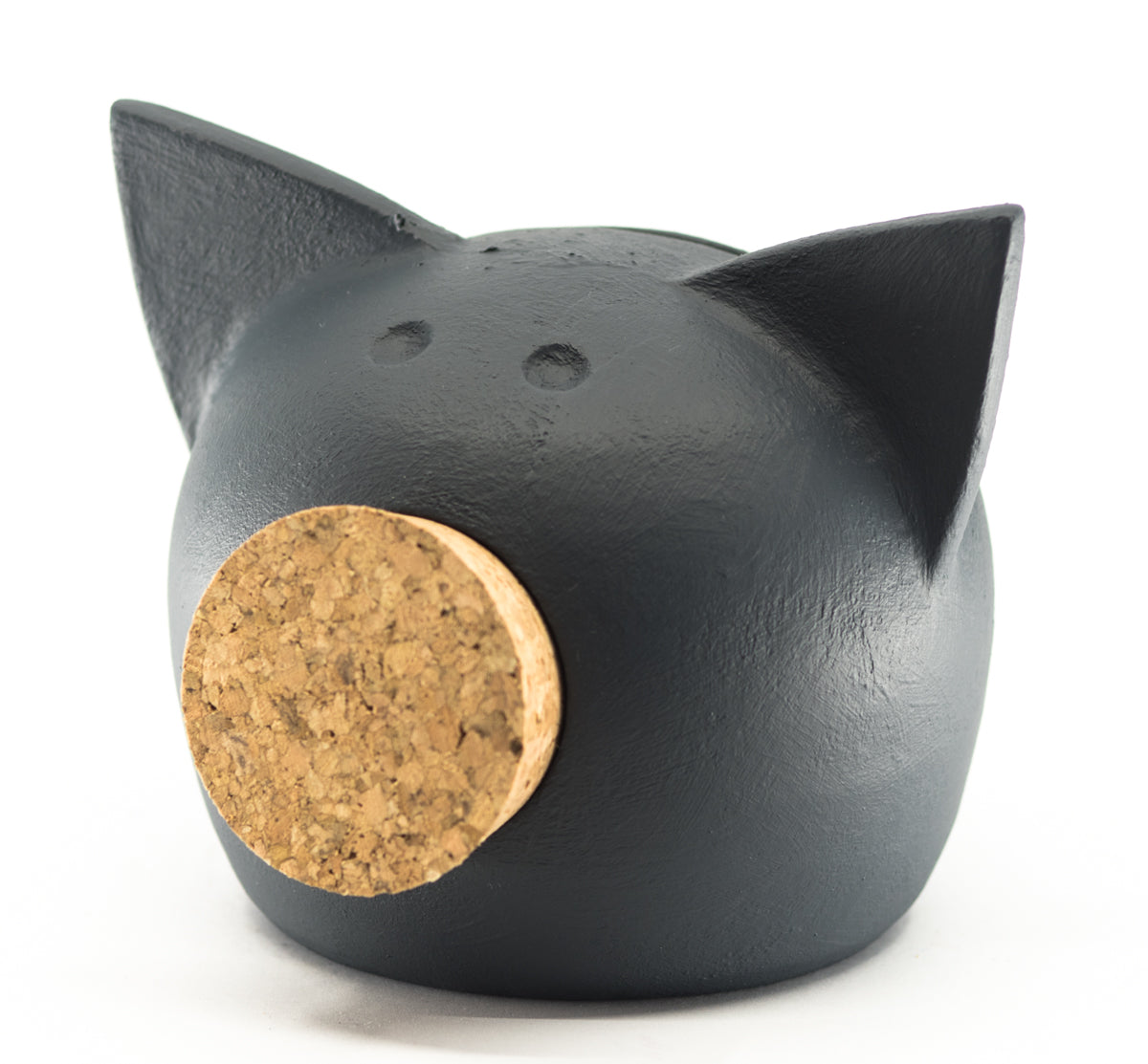 Personalised Handmade Ceramic Blackboard Piggy Bank Grey Extra Small