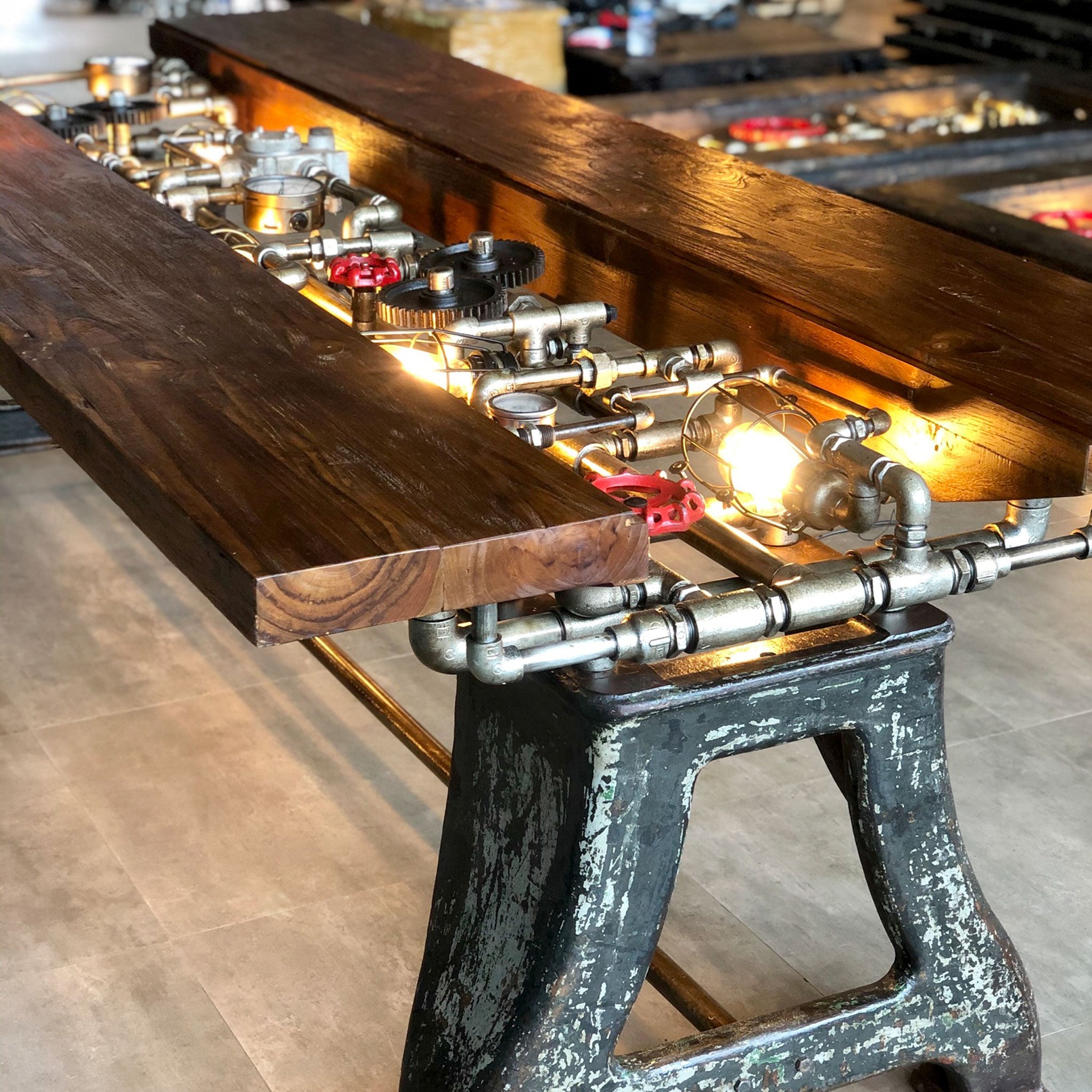 Unique handmade Steam Punk dinning table